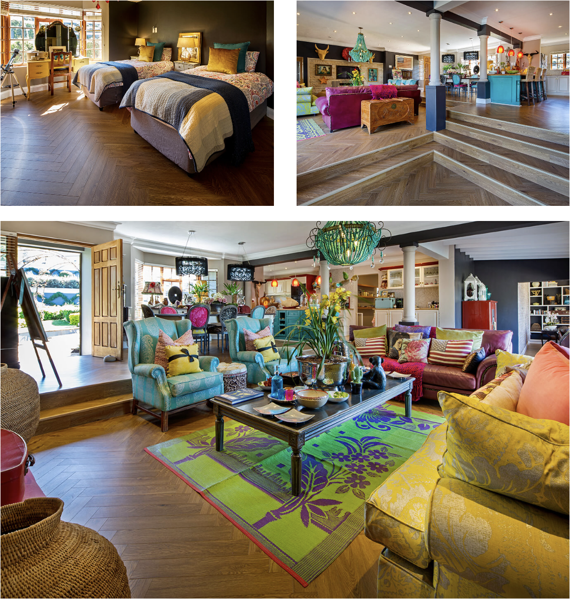 Herringbone patterns at Inovar Floors in South Africa