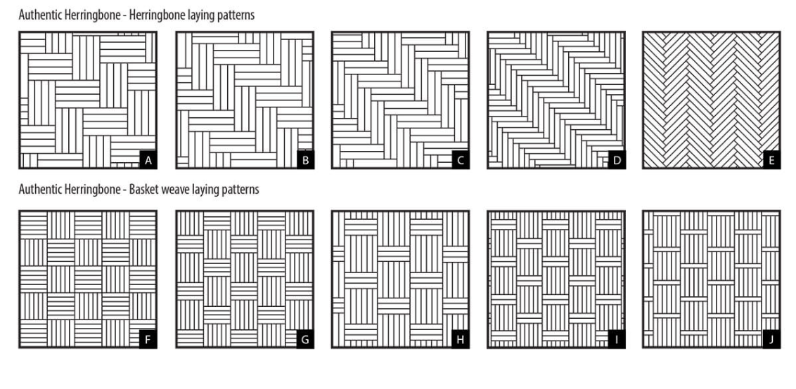 Authentic Herringbone - Layout patterns